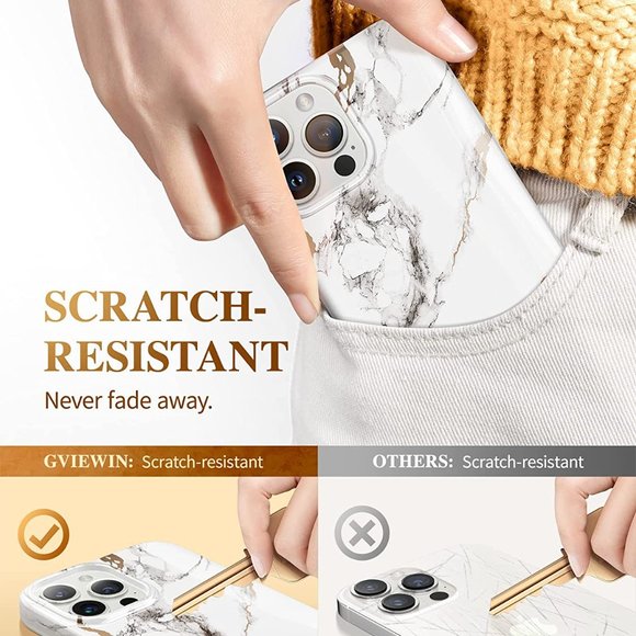 For iPhone 14 Pro Max 6.7' Military Grade Drop Protection Marble Shockproof Case - Picture 6 of 6